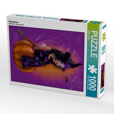 CALVENDO Puzzle Kürbishexe 1000 Teile Puzzle hoch | 1000 Teile Lege-Größe 64 × 48 cm Foto-Puzzle für glückliche Stunden