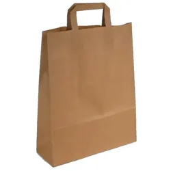 Pack4Food24 250 Papiertragetaschen Papiertüten 26+17x25cm braun NASSFEST 90g/m2