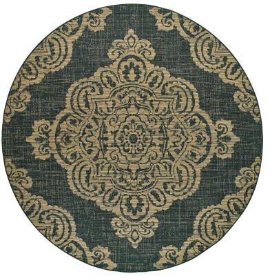 Style Haven Marianna Center Medallion Loop Pile Indoor Outdoor Rug