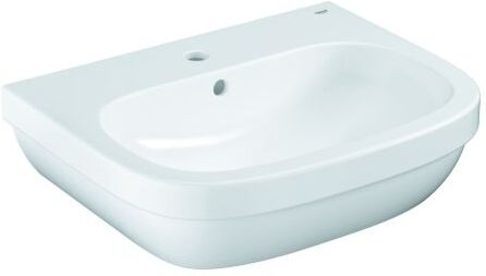 Grohe Euro Keramik Waschtisch 3933500H 60cm, alpinweiß PureGuard/Hyper Clean, 1 Hahnloch mit Überlauf