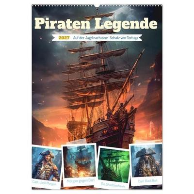 Piraten Legende (Wandkalender 2027 DIN A2 hoch), CALVENDO Monatskalender