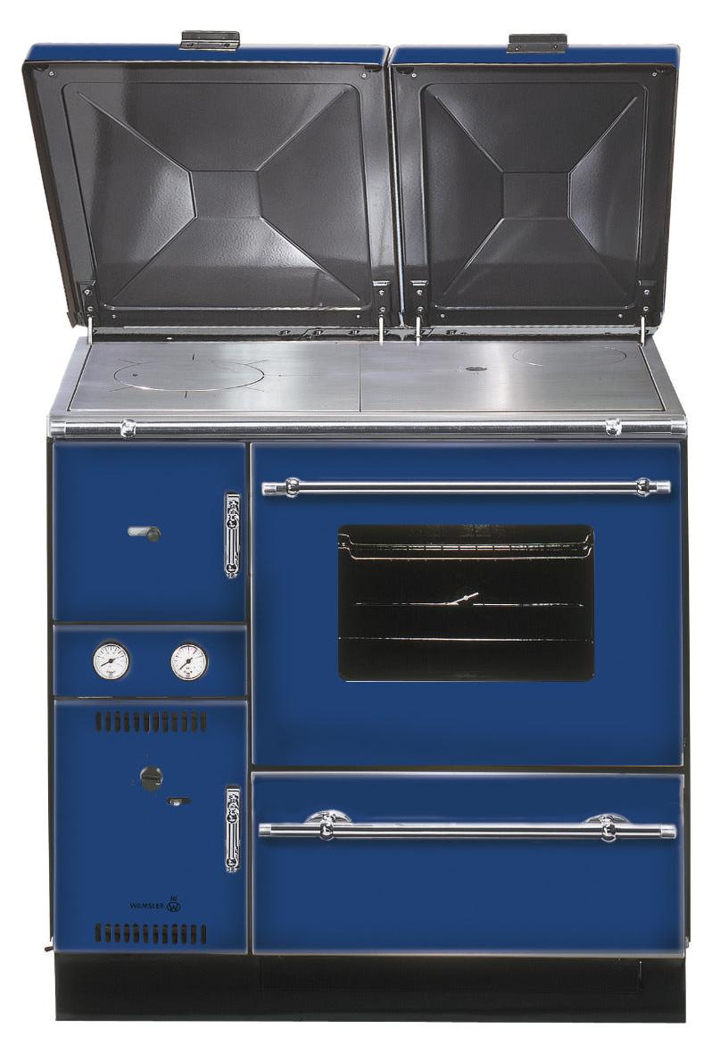 Wamsler wasserf. Küchenofen | K 148 CL | 23 kW | blau/chrom | rechts