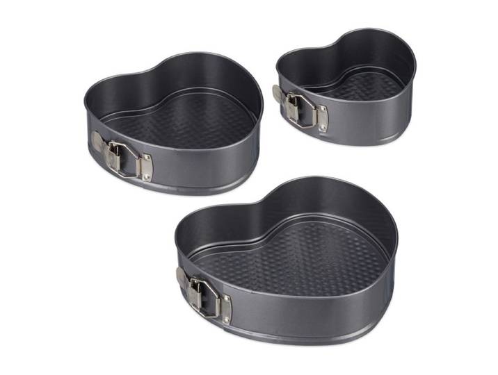 Relaxdays Moule à manqué Cœur Set 3