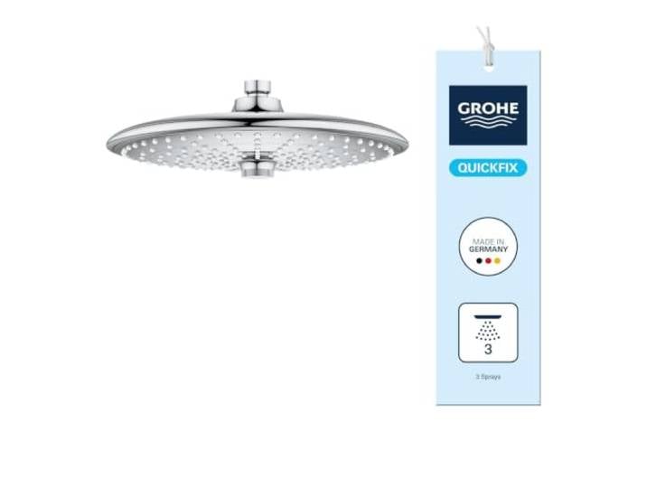 Douche pluie 3 types de jet Rain\, Jet et SmartRain\, pomme de douche anticalcaire\, montage facile (chrome\, 26462000)