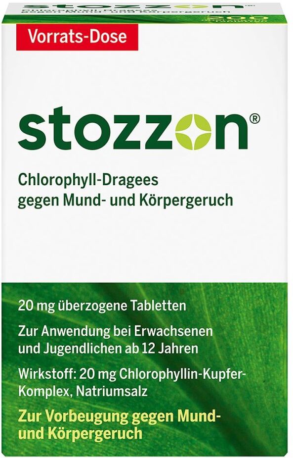 Stozzon Chlorophyll-Dragees gegen Mund- und Körpergeruch 200stk