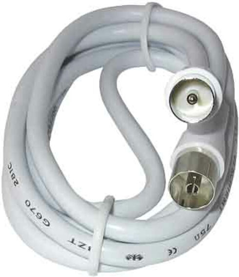Kreiling Tech. Câble de connexion IEC St/Ku, SM 90dB ASK75/5,0ZZ blanc (10376)