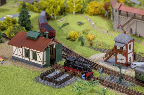 Faller 222108 N Nebenbahnlokschuppen mit Blockstelle