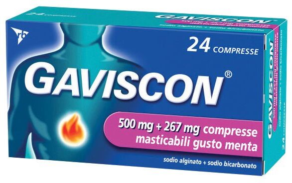 Reckitt Benckiser Gaviscon 500 mg + 267 mg 24 compresse masticabili