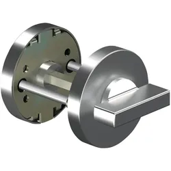 Ogro, Türgriff + Türgarnitur, Schlüsselrosette 7122 WC ER Edelstahl ER Schildstärke 9 mm WC rund (Türgriff)