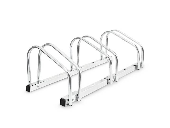 Relaxdays 3x Râteliers 3 vélos Acier chromé
