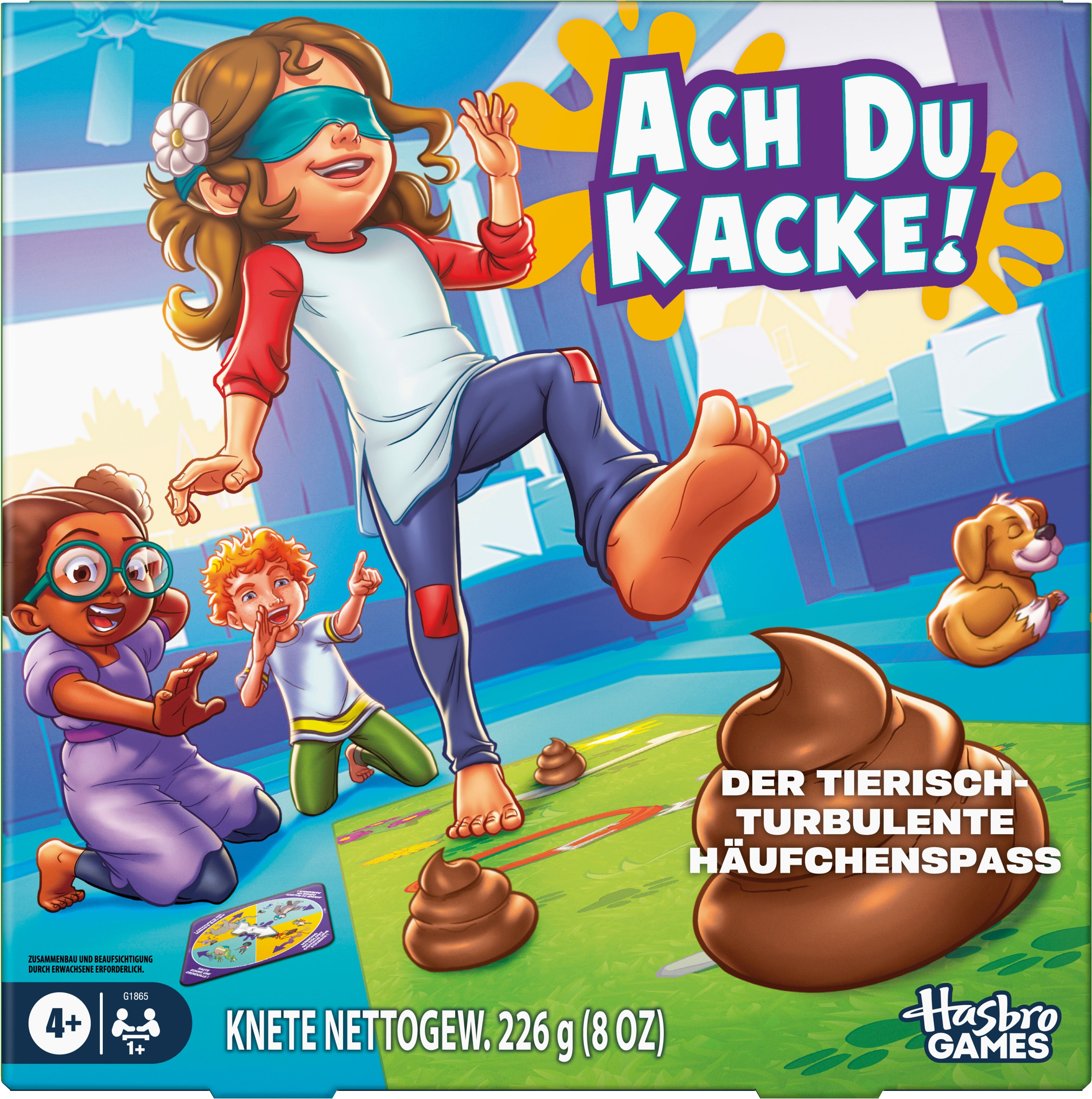 Spiel HASBRO "Ach du Kacke", braun (bunt), Spiele, Kinder, Spiel