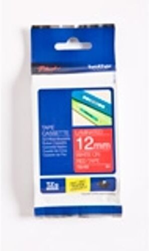 Brother TZe-435 fita 12mm texto branco sobre vermelho (8M)