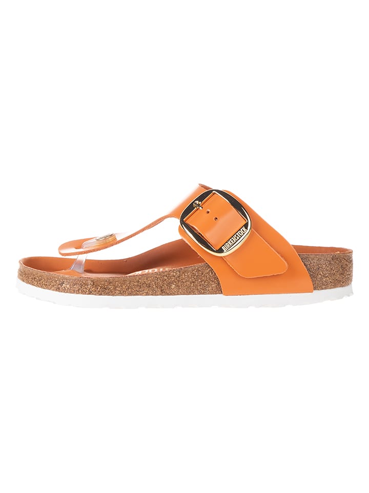 Birkenstock Leder-Zehentrenner "Gizeh BB Lena" in Orange - 38