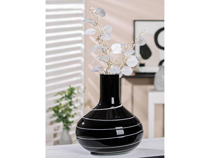 Vase Uderzo Spirale Ø 25cm Schwarz