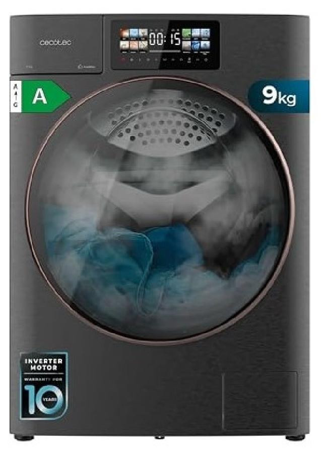 Cecotec Bolero DressCode 9950 Autodose Inverter 3D Steel A Wasmachine, 9 kg, 1400 toeren per minuut, 76 dB