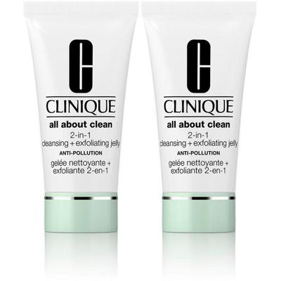 Clinique All About Clean 2-in-1 Cleansing + Exfoliating Jelly Anti-Pollution x2 2x150 ml Reinigungsmittel