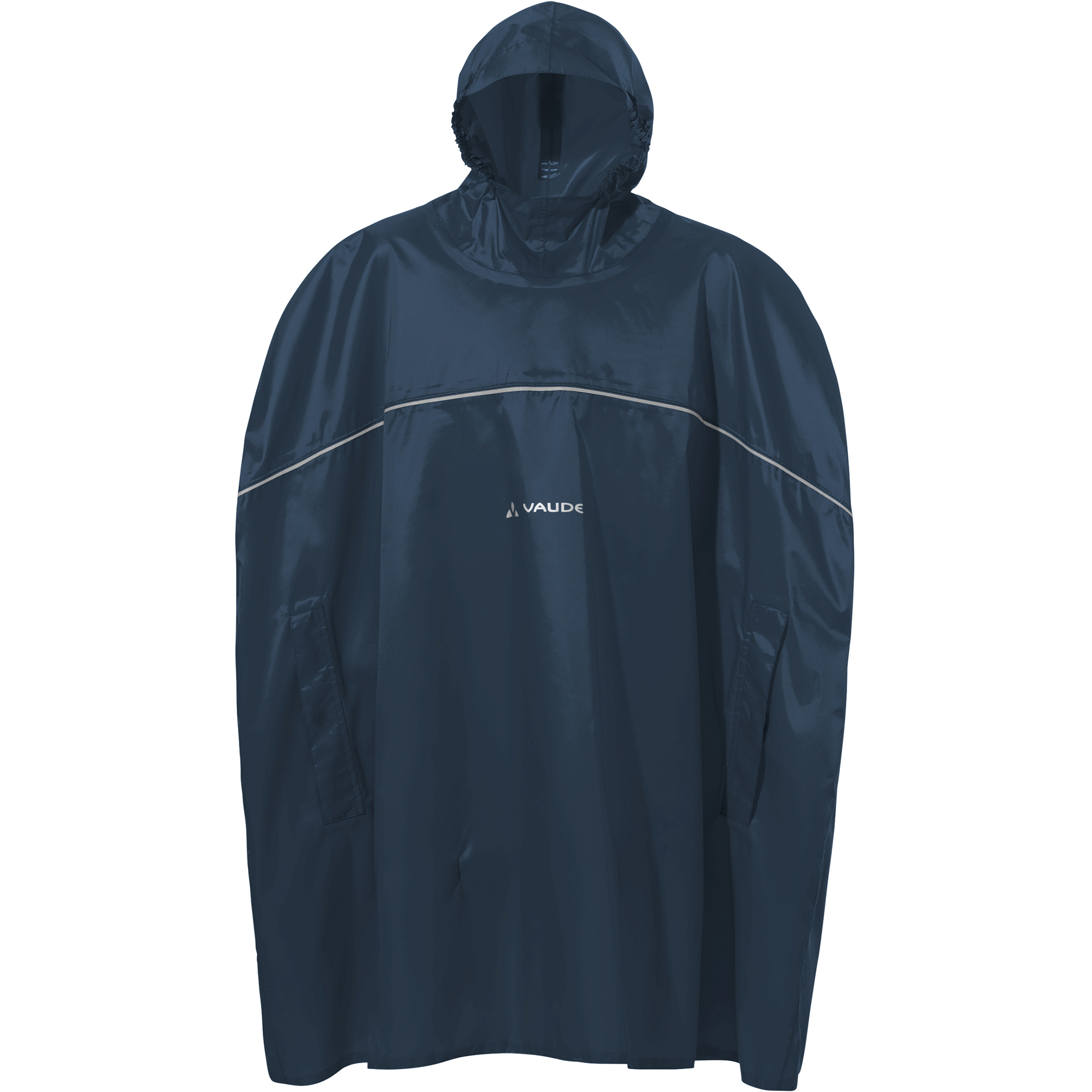 Vaude Grody II Poncho Kinder Regenjacke blau Größe S Camping Klein verpackbar Wasserabweisend