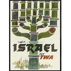 POSTER Israel Treffen A3 Schwarzer Rahmen