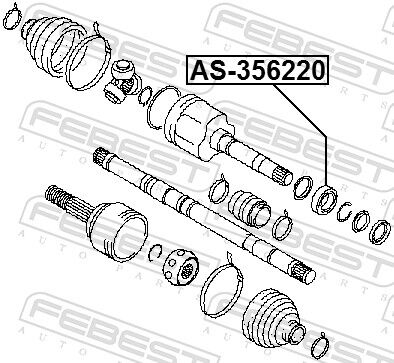 Febest Lager, Antriebswelle As-356220 Für Mercedes Nissan Renault Changan Great Wall