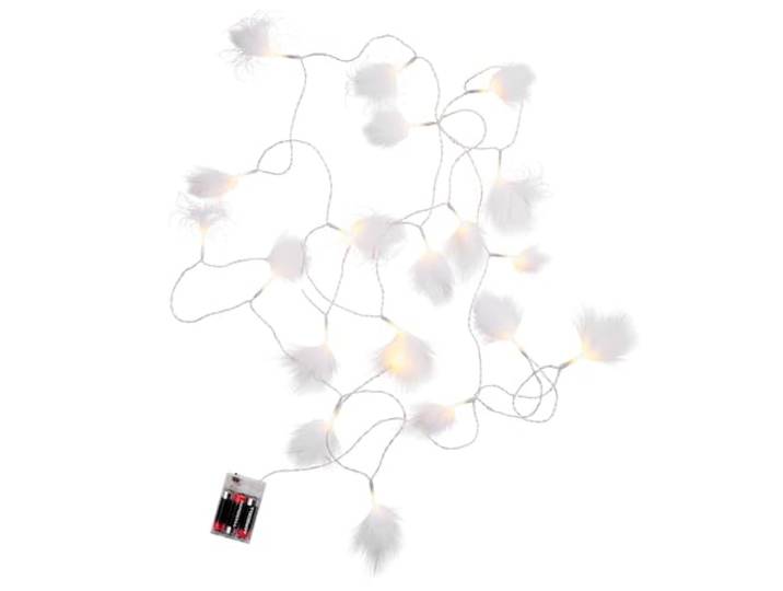 BUTLERS LED Feder Lichterkette 430cm Warmweiß - FEATHERS -