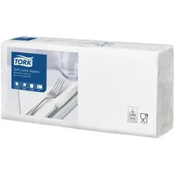 TORK Servietten 32,6 x 33,0 cm 3-lagig weiß