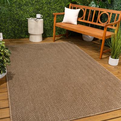 JONATHAN Y Rowena Easy Jute Scandinavian Boho Herringbone Weave Indoor/Outdoor Area Rug
