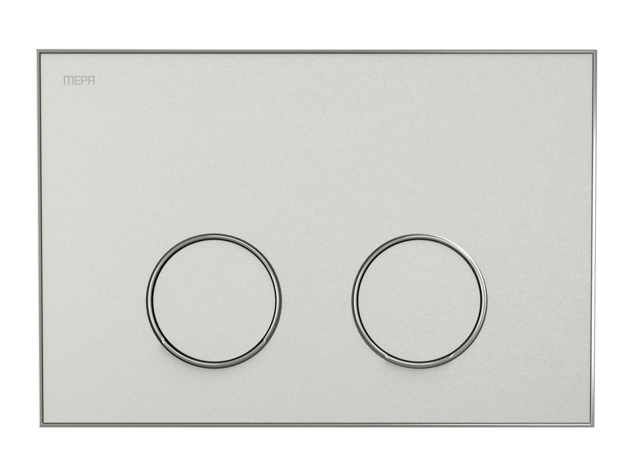 MEPA Frame Betätigungsplatte 2-Mengen Warmgrau-Mattsilber, 421063 421063
