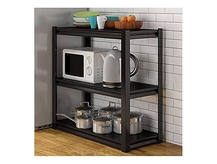 CVdrtyED Mikrowellenregal 3-stufiges Mikrowellenregal, Mikrowellenständer, Toasterregal, Mikrowellen-Organizer, Regal Aus Metall, Küchenregal Küchenregal Stehend(60 * 30 * 103cm)