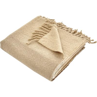 Wohndecke OTTO HOME "Bouclé garngefärbt", beige (beige, braun), B:130cm L:170cm, Polyacryl, Wohndecken, Wohndecke, mit Farbverlauf
