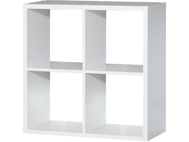 Standregal FORTE Mauro , weiss (weiß), B:72,7cm H:72,8cm T:32,9cm, Holzwerkstoff, Regale, Standregal, Fachgrösse 33x33cm, 4 Fächer