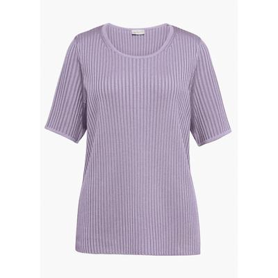 Rundhalspullover GOLDNER "Kurzgröße Pflegeleichter Pullover in hochwertiger Rippenstruktur", Damen, Gr. 20, lila (flieder), Obermaterial: 65% Polyacryl PAN. 35% Polyester PES., eng Sonstiges, Pullover Rundhalspullover, Außergewöhnliche...