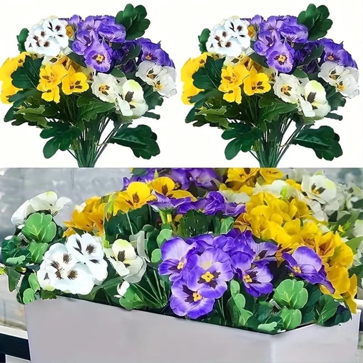 Dailygoods Kunstmatige Bloemen UV-bestendig Viooltjes Wilde Bloem Madeliefje Buitendecoratie