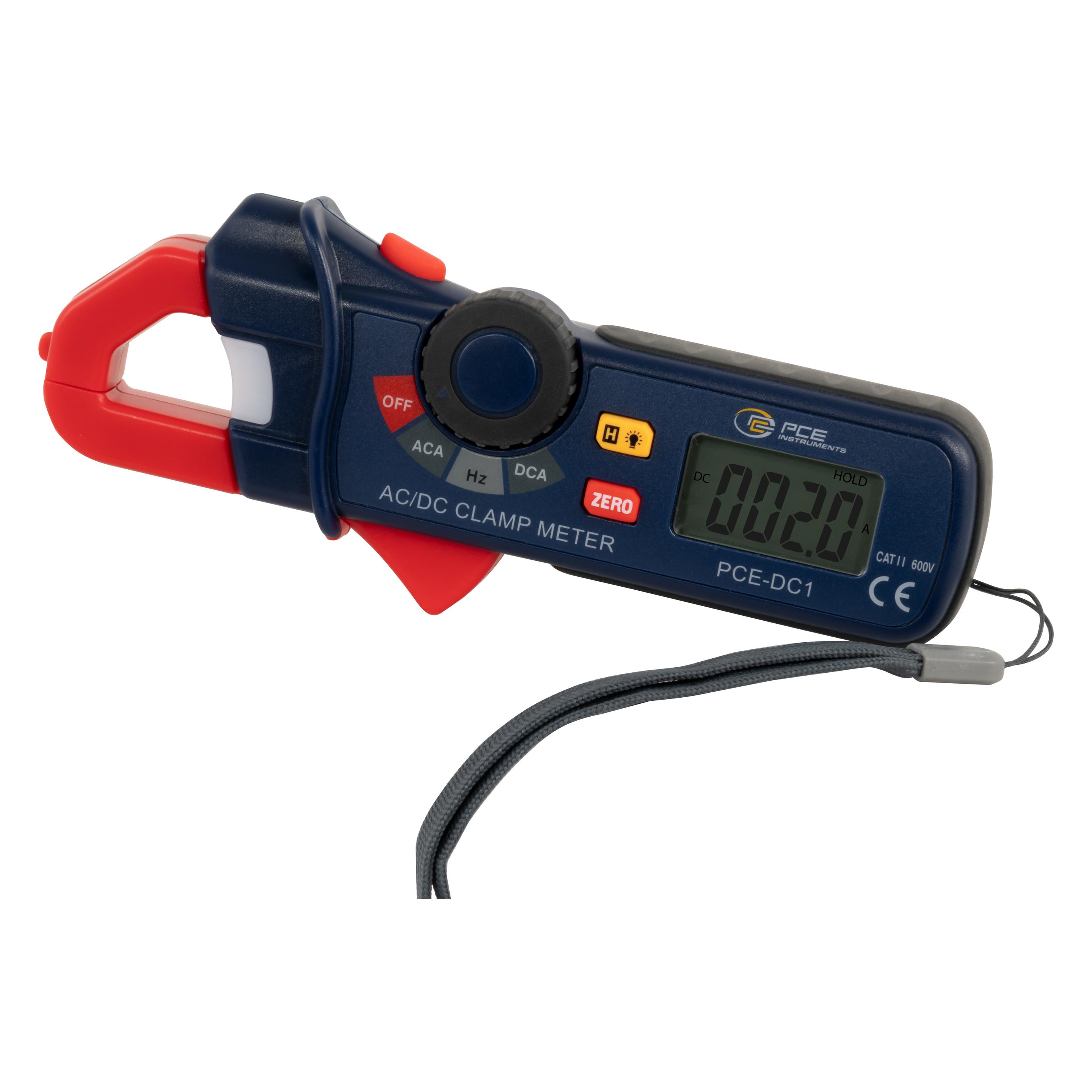 PCE Instruments Mini Stromzange (CAT II 600V, Zangenstrommesser) (PCE-DC1)