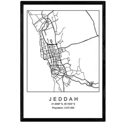 POSTER Jeddah Nordischen Stil A3 Rahmenlos