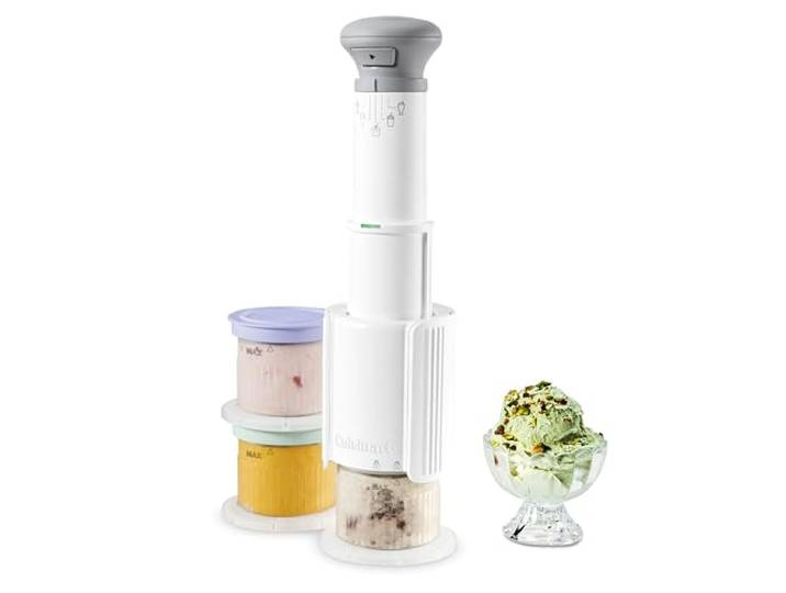 Cuisinart FastFreeze Eismaschine - Schnelle 3-Minuten-Eismaschine mit 5 Voreinstellungen - kompakt, leicht zu reinigen, halbe Pint Kapazität, ICE-FD10