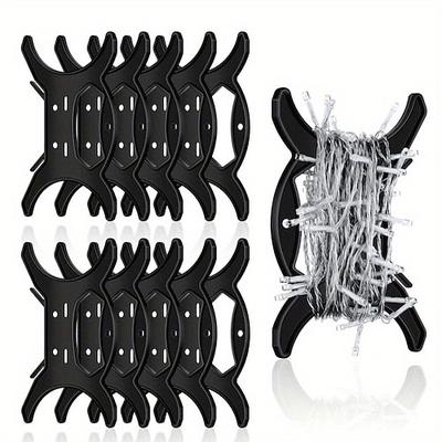 10er-Pack Aufbewahrungshalterungen für Weihnachtslichter, vielseitig einsetzbar, mit Kabelaufwicklung, Kabeltrommeln zur Aufbewahrung von Lichterketten, Verlängerungskabeln, Kabelschläuchen und
