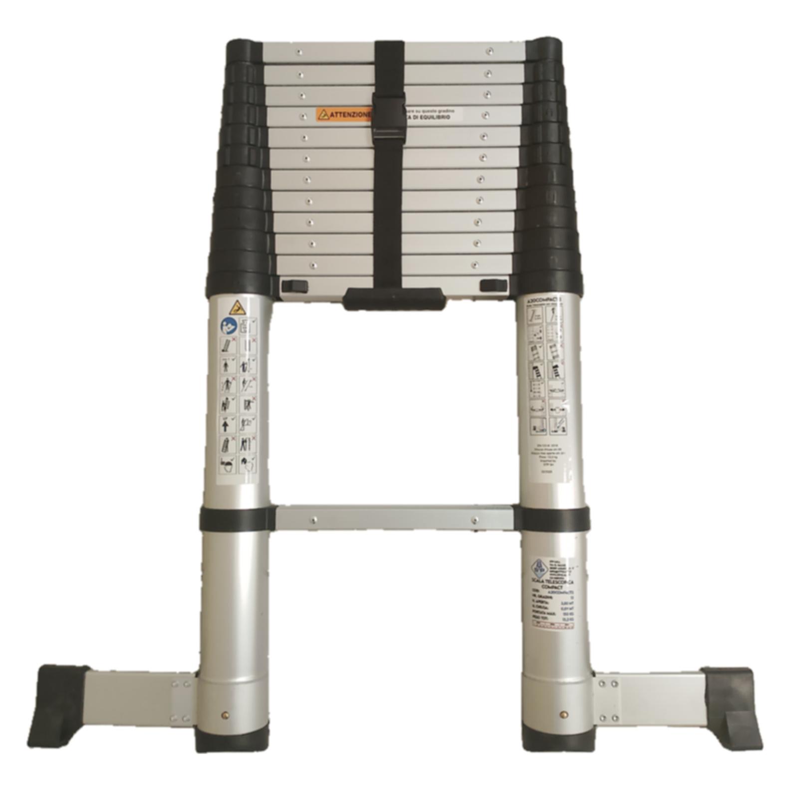 STP Scale telescopiche d'appoggio 0.91-3.8 m pioli/gradini 13 pezzo (Teleskopleiter, 380 cm) (103915)