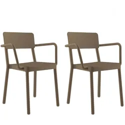 Sesseln Lisboa Resol Kunststoff Braun (2er Set)