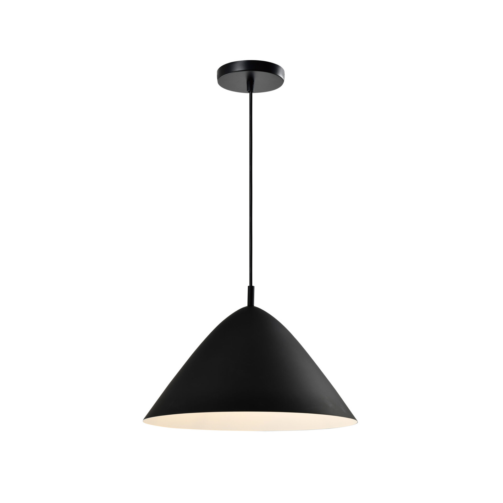 QUVIO Hanglamp retro hoed design zwart D 40 cm