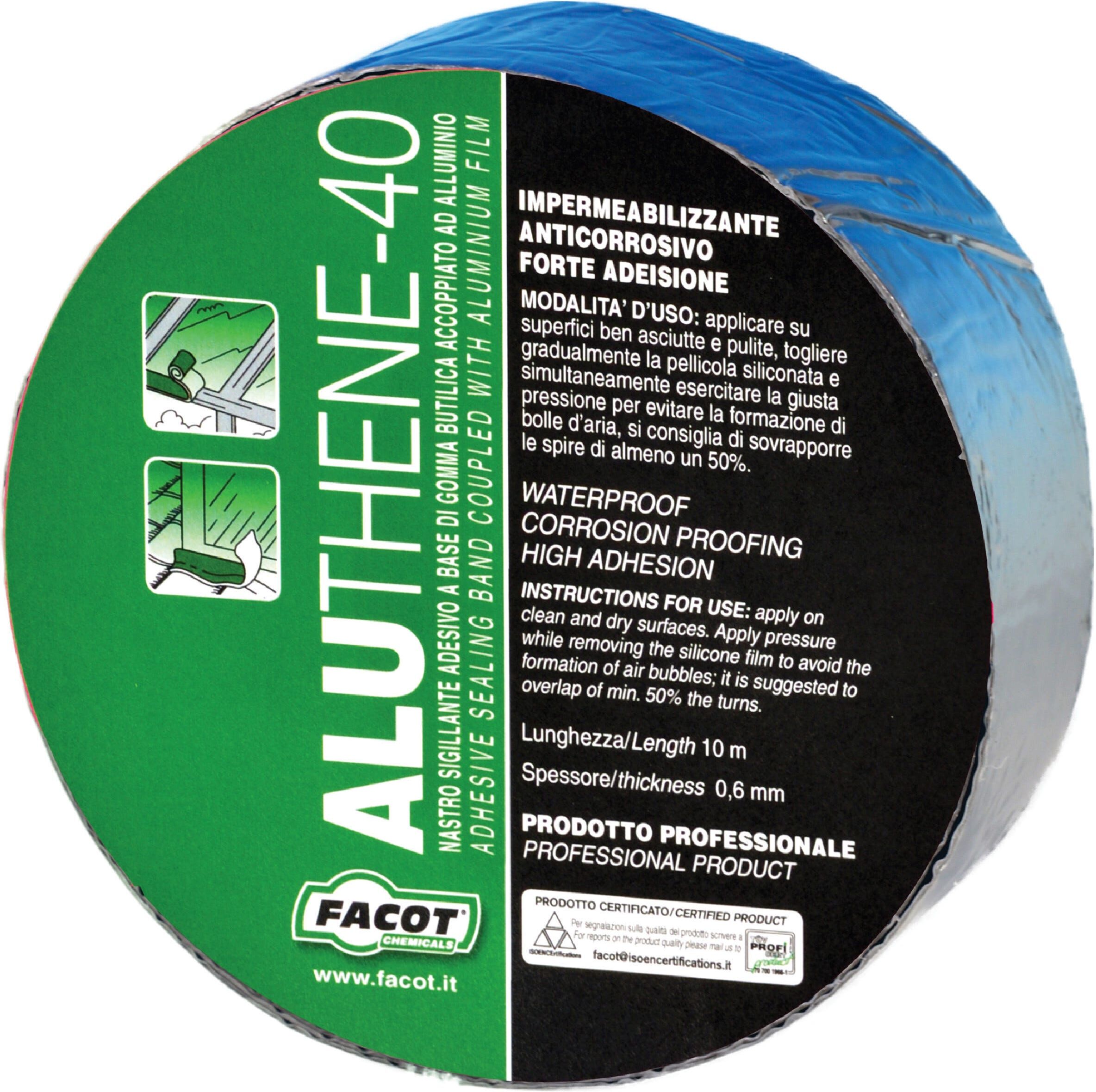 Facot NASTRO BUTILICO  ALUTHENE-40 PER TUBI DI SCARICO ACQUA  ARIA H 50 mm 10 m
