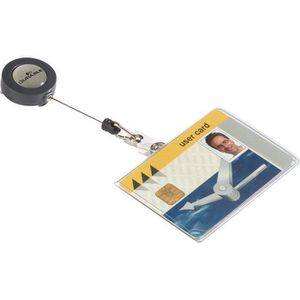 Durable Kartenhalter 8016-19, PVC, mit Jojo, ausziehbar, für 1 Karte, 10 Stück