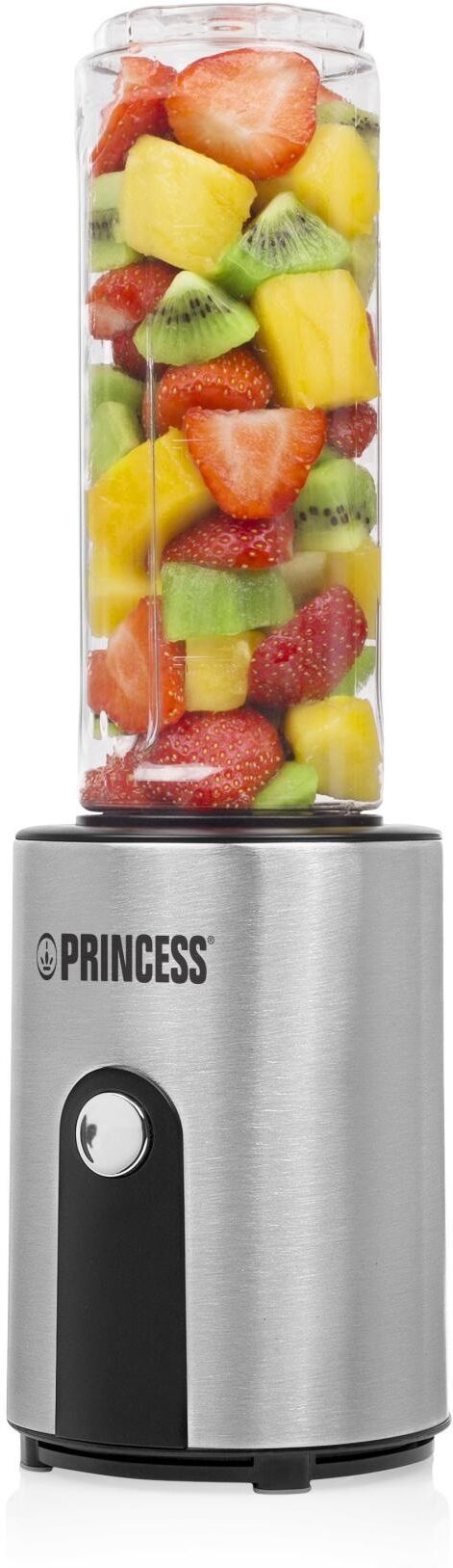 Princess Zerkleinerer "217401, Mixer für unterwegs", schwarz (transparent, schwarz, silberfarben), Zerkleinerer, Zerkleinerer transparent, schwarz, silberfarben Einheitsgröße