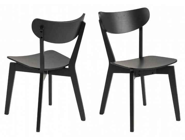 Esszimmerstuhl ACTONA GROUP Roxby , schwarz (schwarz, schwarz), B:45cm H:79,5cm T:55cm, Stühle, Esszimmerstuhl, Roxby Esszimmer- Küchenstuhl, 2er Set