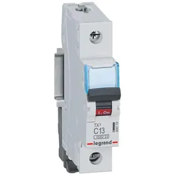 Legrand 404170 TX3 Leitungsschutzschalter C-Charakteristik, 13A, 1-polig, 10kA,230/400VAC, 1TE