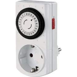 BACHMANN Mini Timer Mechanisch 24h, Weiß Kleinster Schaltabstand 30 Minuten