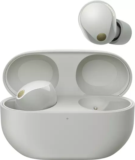 Sony WF-1000XM5 Wireless Noise Cancelling Earbuds – Bluetooth, Mic, 24H Battery, Quick Charge, IPX4 - Silver, New