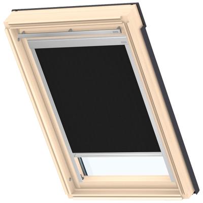 Verdunklungsrollo VELUX "DBL F04 4249", schwarz, F04, Aluminium, Polyester, Rollos, Verdunklungsrollo, alufarbene Führungsschienen & Griffleiste