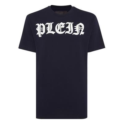 T-Shirt PHILIPP PLEIN "Gothic Plein", Herren, Gr. S, 24, navy, Obermaterial: 100% Baumwolle, Shirts T-Shirt