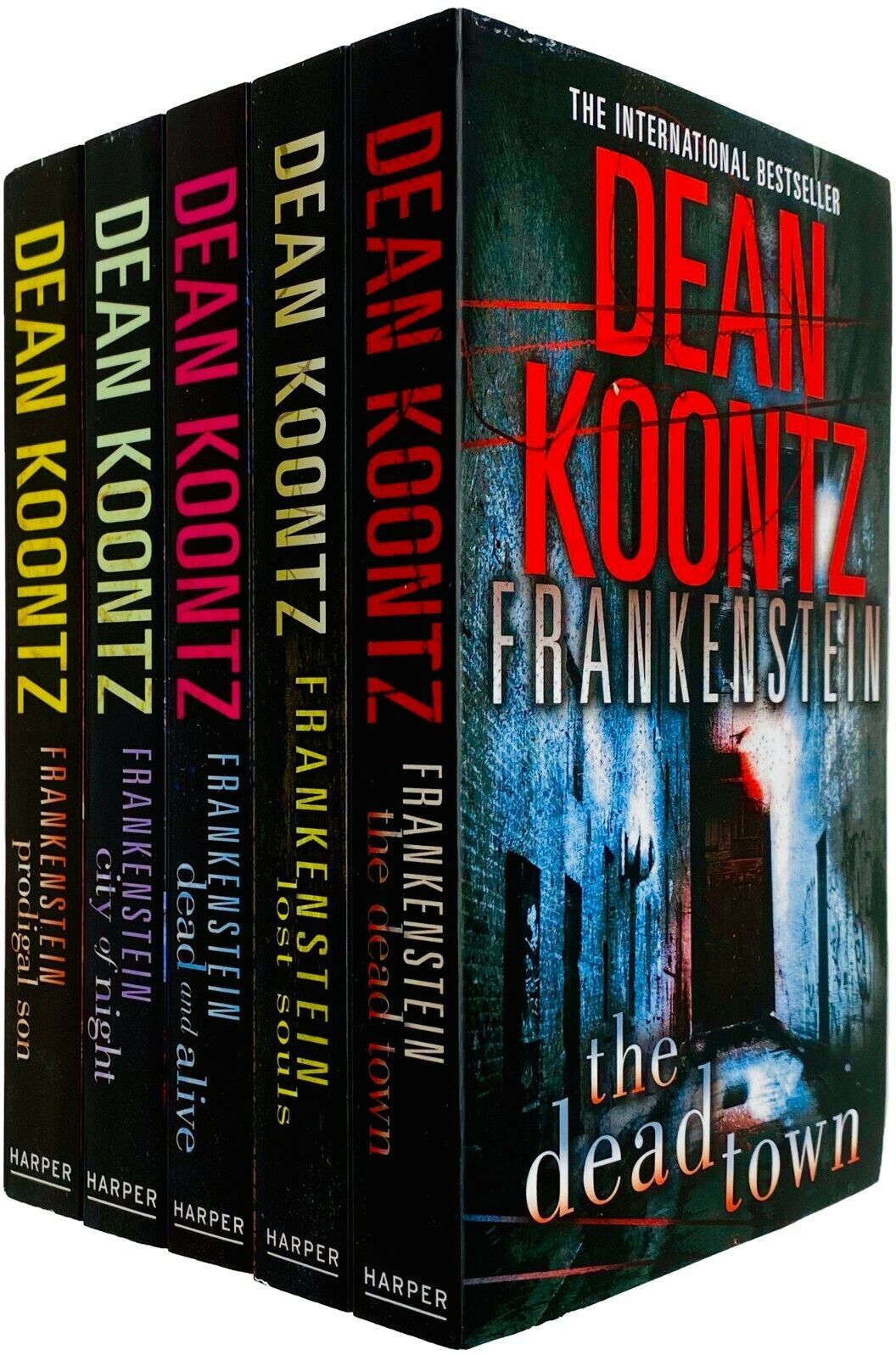 HarperCollins Frankenstein Series 5 Books Collection Set by Dean Koontz - Prodigal Son, City of Night, Dead and Alive, Lost Souls, The Dead Town - Paperback