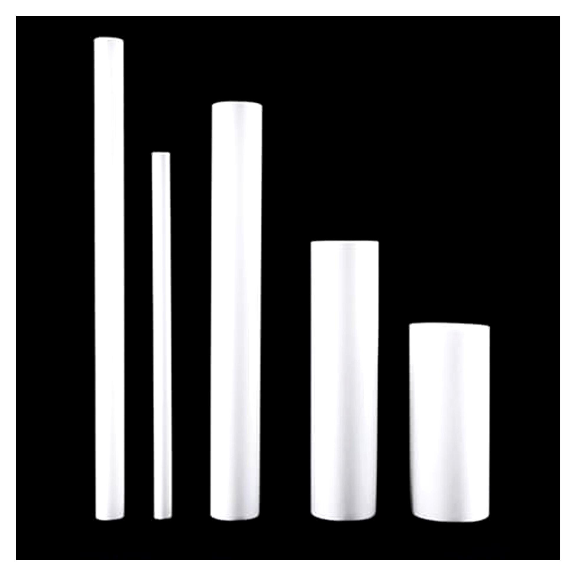 60 cm langes weißes Acrylrohr für Aquarien und Gartenbewässerung, hochtransparent für DIY-Projekte und Kühlsysteme (70 mm)